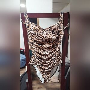 Leapord Print One Piece Bathing Suit